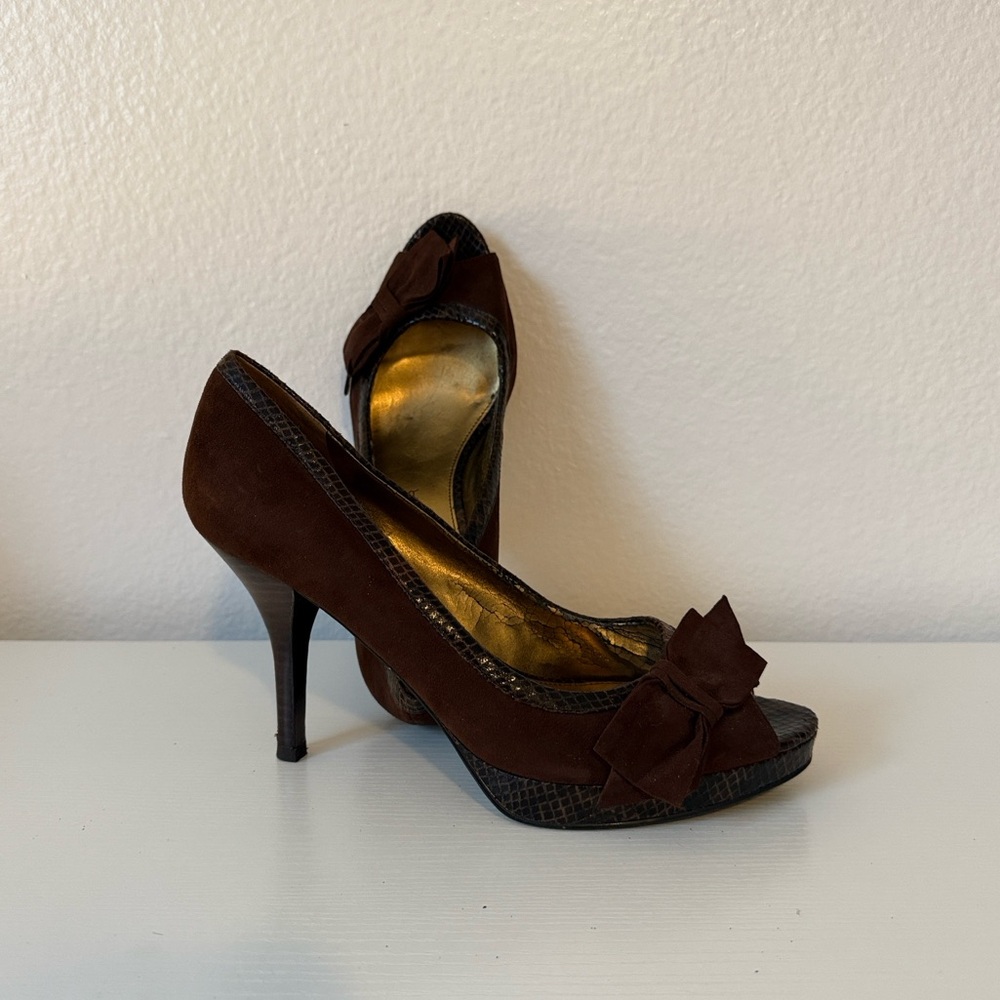 Marc Fisher Brown Suede Shoes/Pumps/High Heels